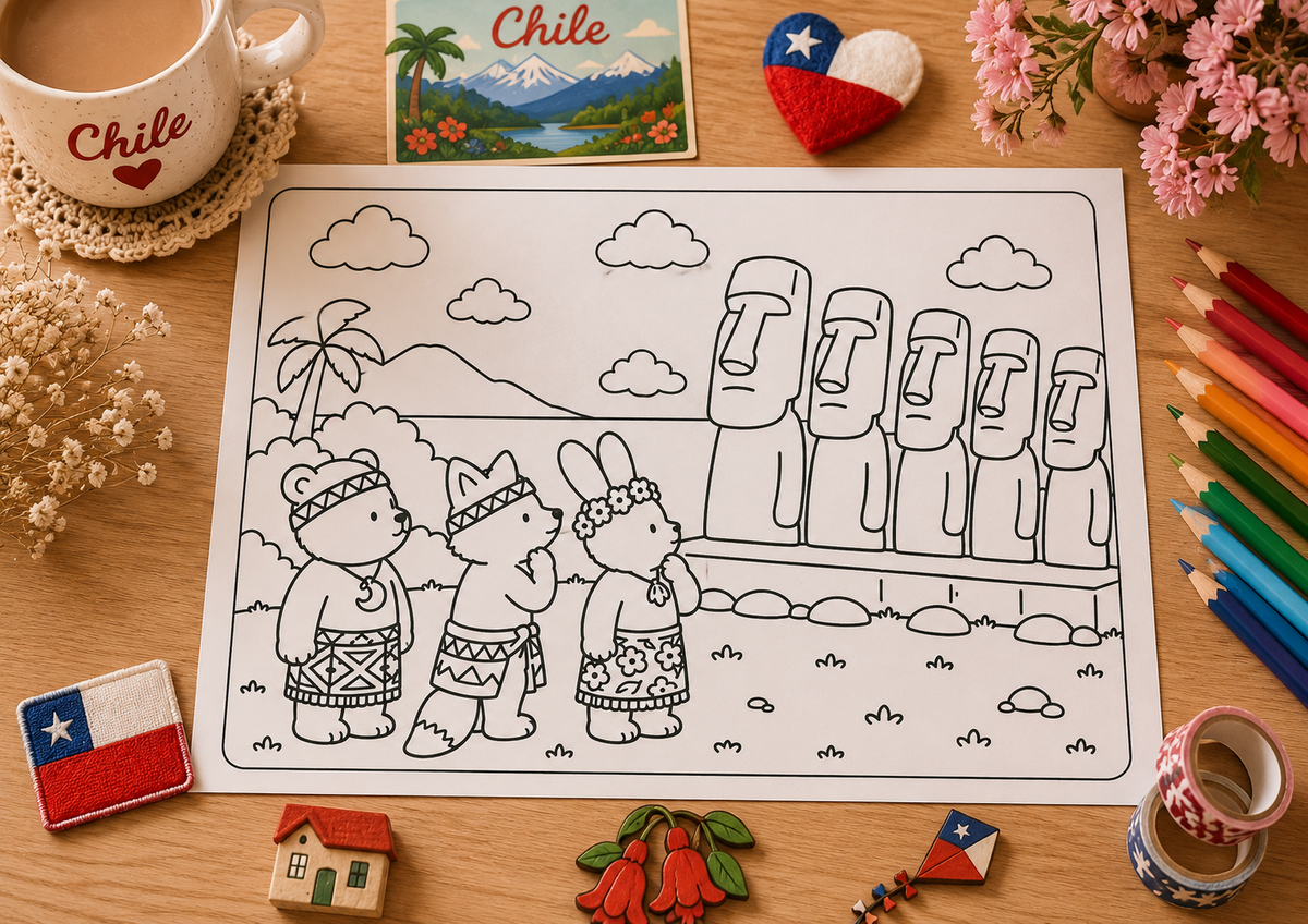 LIBRO PARA COLOREAR PDF - TRADICIÓN CHILENA